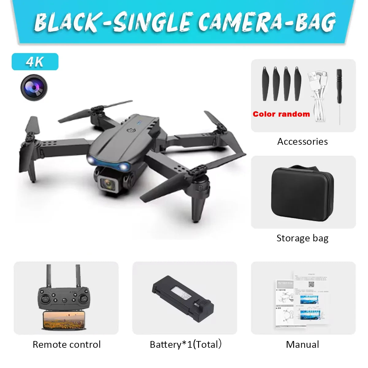 E99Pro Drone 4K with Dual Camera and Obstacle Avoidance