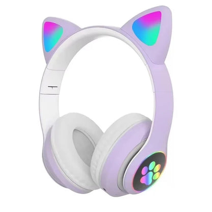 Bluetooth Headphones with Cat Ears