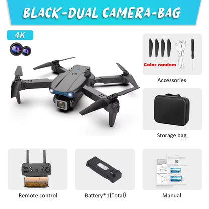 E99Pro Drone 4K with Dual Camera and Obstacle Avoidance