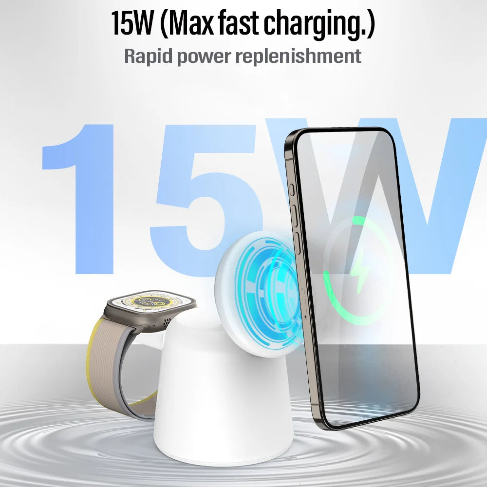 3-in-1 Foldable and Magnetic Wireless Charger