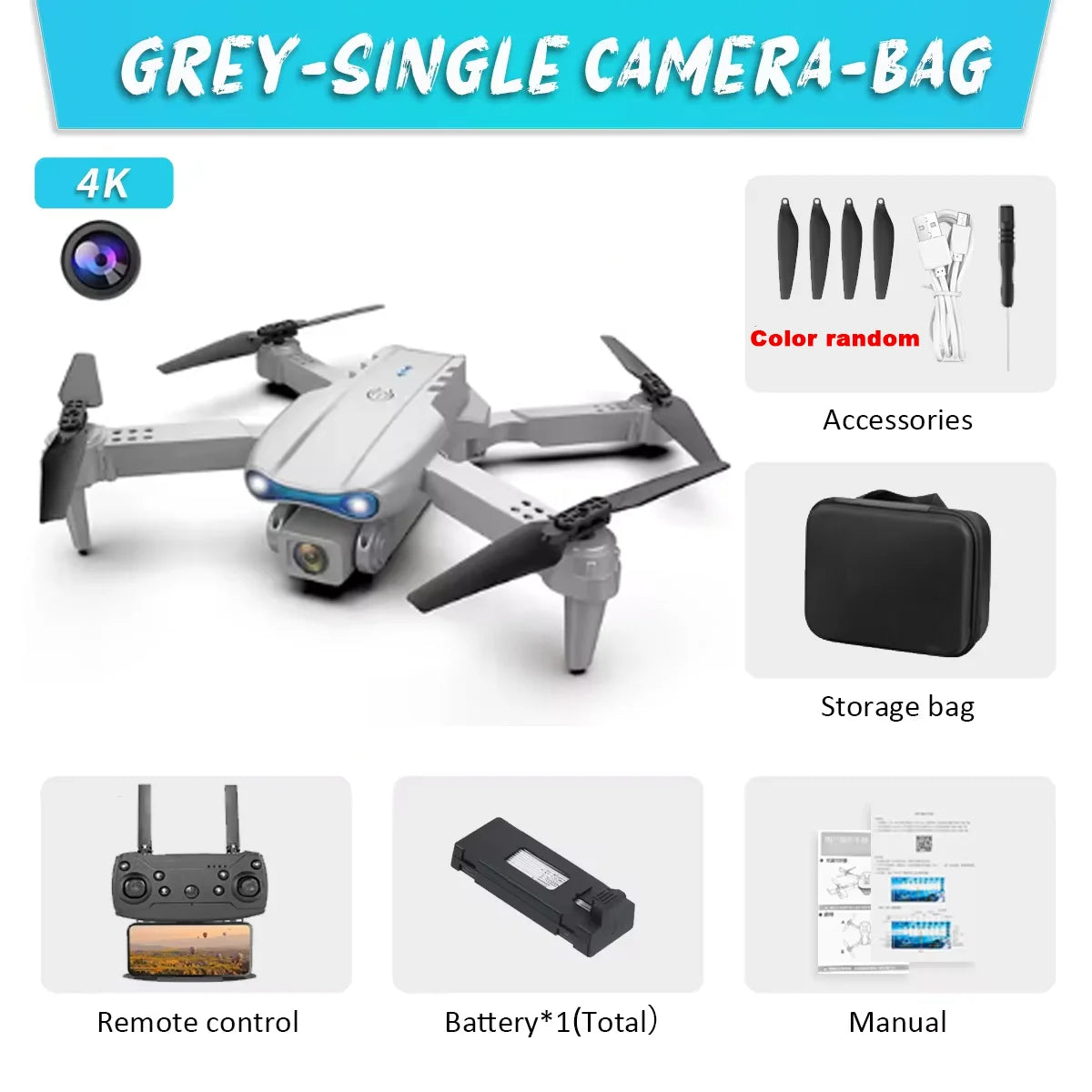 E99Pro Drone 4K with Dual Camera and Obstacle Avoidance